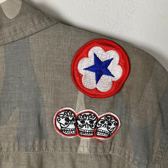 Rails Camouflage Button Down Shirt with Patches - Picture 10 of 11